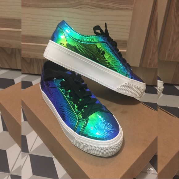 Loeffler Randall Iridescent Platform Sneakers NWT - Picture 7 of 8